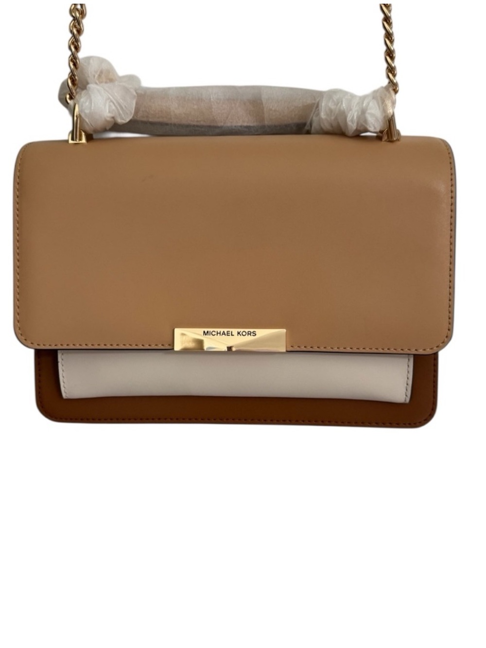 MICHAEL KORS Women's
JADE LG Leather Shoulder Bag
Peanut Multi MSRP $328
